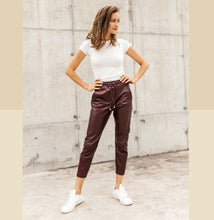 Charger l&#39;image dans la galerie, BRISA Pantalon bordeaux
